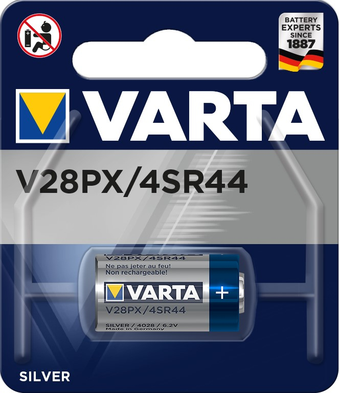 Элемент питания VARTA V28PX (4LR44/ 4SR44
Элемент питания VARTA V28PX (4LR44/ 4SR44