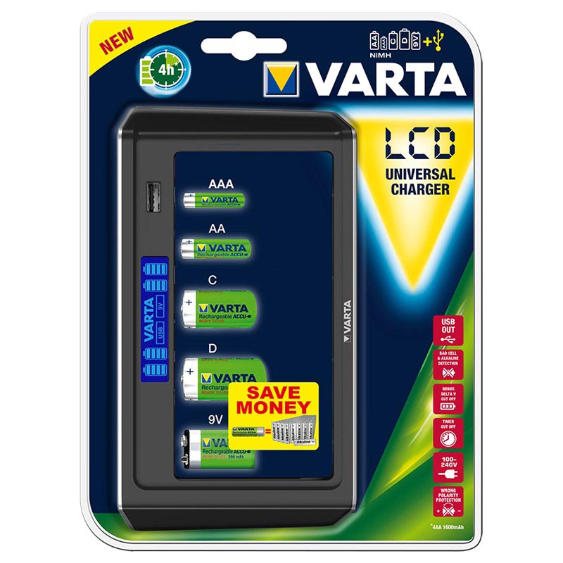 Зарядное устройство VARTA LCD Universal Charger
Зарядное устройство VARTA LCD Universal Charger