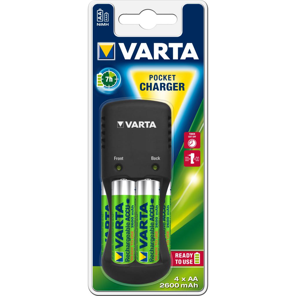 Зарядное устройство VARTA Pocket Charger + 4AA 2600 mAh R2U
Зарядное устройство VARTA Pocket Charger + 4AA 2600 mAh R2U