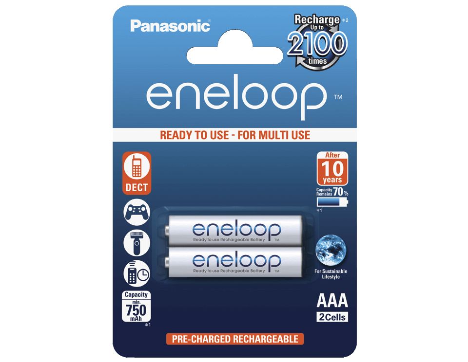 Аккумулятор Panasonic Eneloop AAA 750 2BP (BK-4MCCE/2BE
Аккумулятор Panasonic Eneloop AAA 750 2BP (BK-4MCCE/2BE