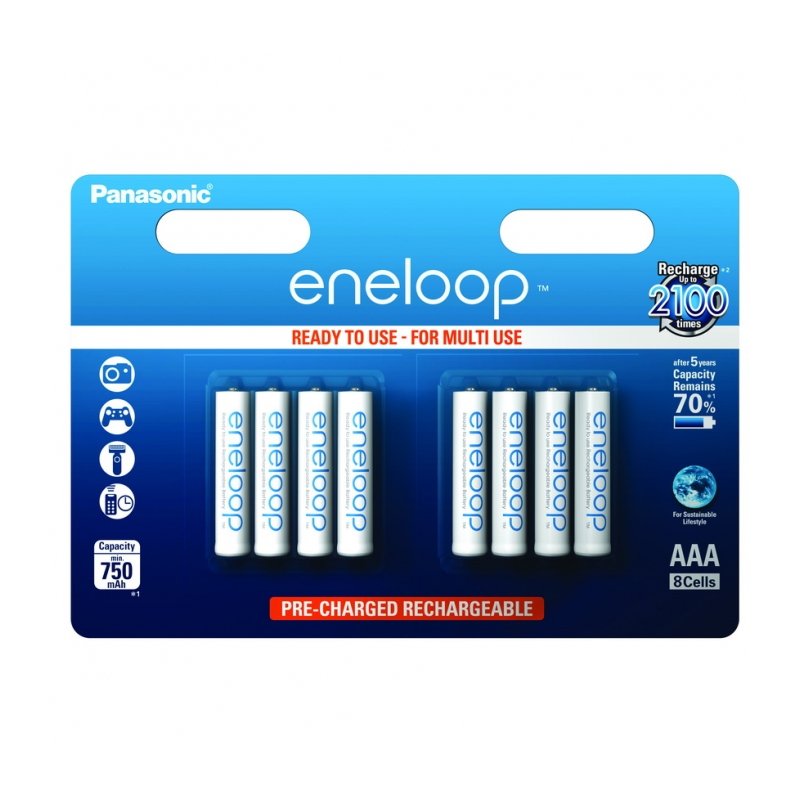 Аккумулятор Panasonic Eneloop AAA 750 8BP (BK-4MCCE/8BE
Аккумулятор Panasonic Eneloop AAA 750 8BP (BK-4MCCE/8BE