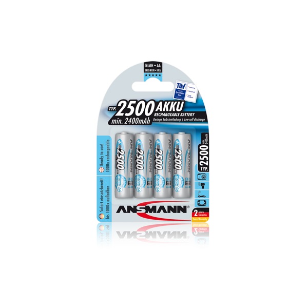 Аккумулятор Ansmann AA 2500 mAh R2U (уп 4 шт
Аккумулятор Ansmann AA 2500 mAh R2U (уп 4 шт
