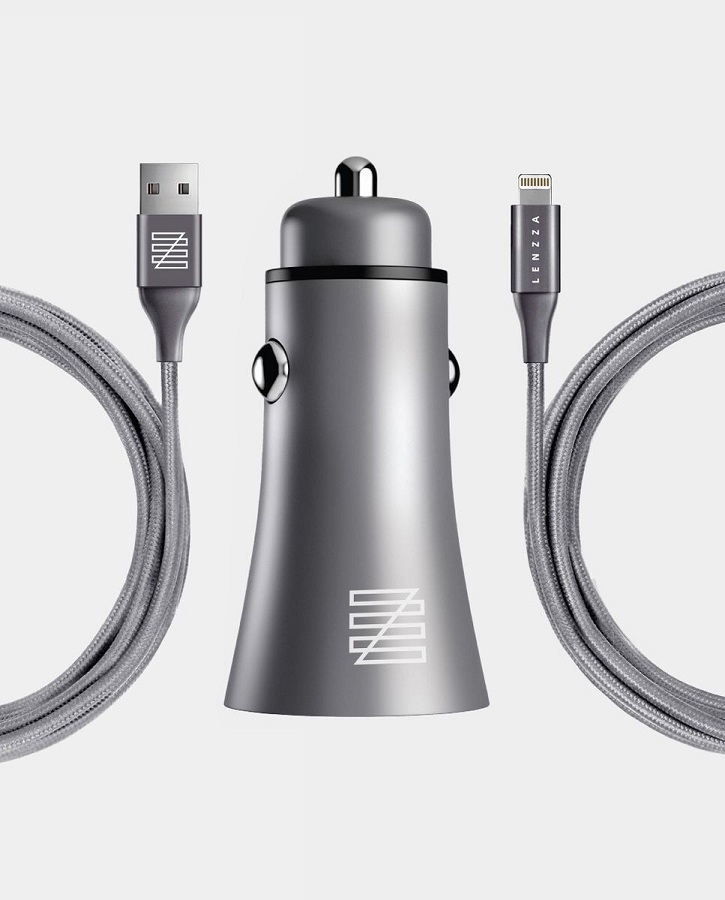 АЗУ LENZZA Razzo Metallic Car Charger два порта USB 5В 2,1А + кабель графит (LSRCCMFI_GGRY
АЗУ LENZZA Razzo Metallic Car Charger два порта USB 5В 2,1А + кабель графит (LSRCCMFI_GGRY
