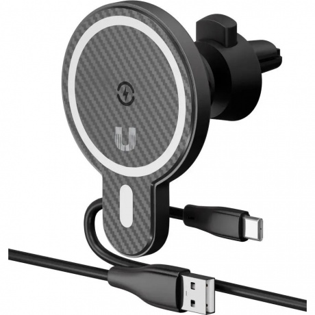 Держатель автомобильный Uzay магнитный Magsafe, с беспроводной зарядкой, на вент. решетку, черный
Держатель автомобильный Uzay магнитный Magsafe, с беспроводной зарядкой, на вент. решетку, черный