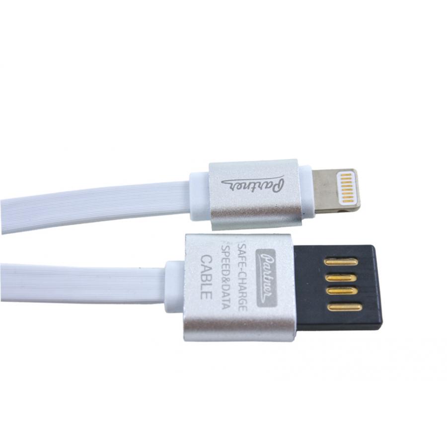 Кабель Partner USB 2.0 - Apple iPhone/iPod/iPad 8pin, 1м, 2.1A, реверсивный, плоский
Кабель Partner USB 2.0 - Apple iPhone/iPod/iPad 8pin, 1м, 2.1A, реверсивный, плоский