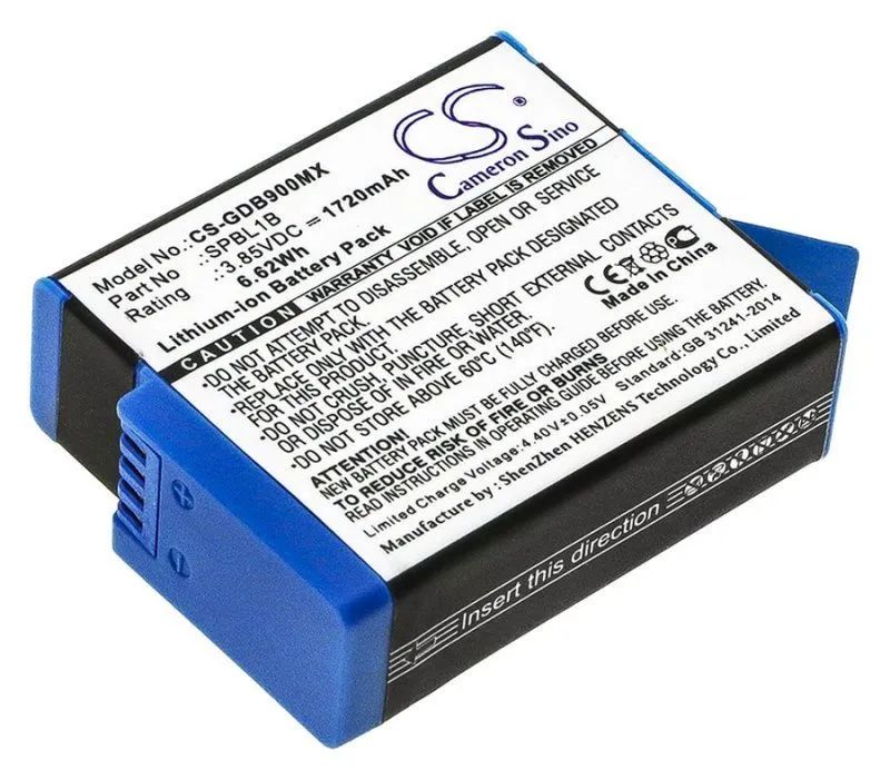 Аккумулятор CS-GDB900MX для Gopro 9, Hero 9
Аккумулятор CS-GDB900MX для Gopro 9, Hero 9