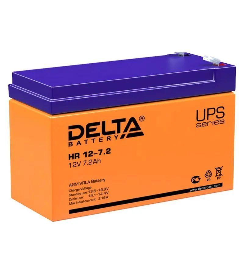 Аккумулятор Delta HR 12-7.2 (12V 7.2Ah)
Аккумулятор Delta HR 12-7.2 (12V 7.2Ah)