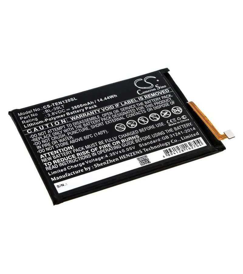 Аккумулятор CameronSino CS-TEN120SL для Tecno Camon 12, Camon 15
Аккумулятор CameronSino CS-TEN120SL для Tecno Camon 12, Camon 15