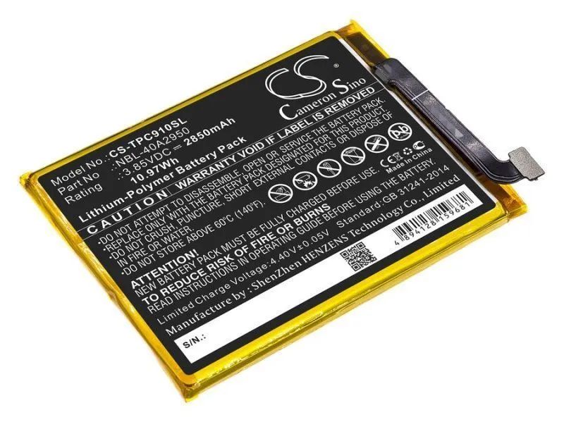 Аккумулятор CameronSino CS-TPC910SL для TP-Link Neffos C9 Max, TP7062
Аккумулятор CameronSino CS-TPC910SL для TP-Link Neffos C9 Max, TP7062