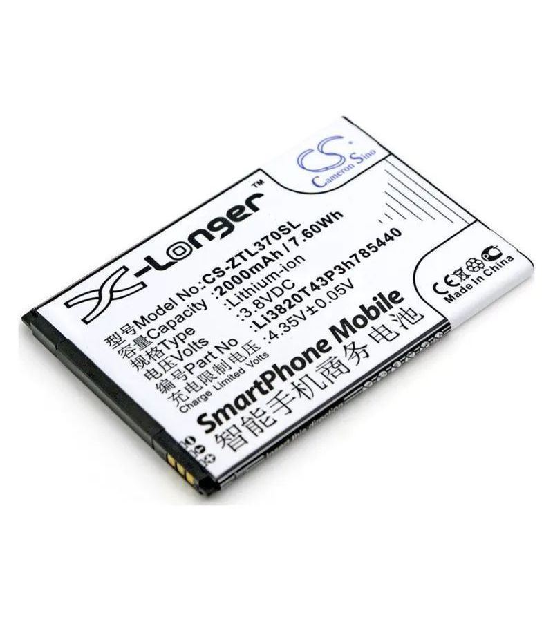 Аккумулятор CameronSino CS-ZTL370SL для ZTE Blade L370
Аккумулятор CameronSino CS-ZTL370SL для ZTE Blade L370