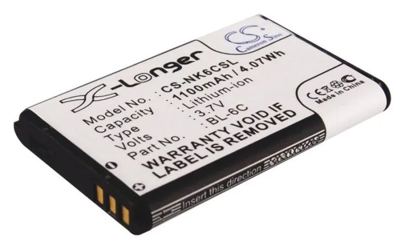 Аккумулятор CameronSino CS-NK6CSL для Nokia 2115i, 2116, 2116i, 2125
Аккумулятор CameronSino CS-NK6CSL для Nokia 2115i, 2116, 2116i, 2125