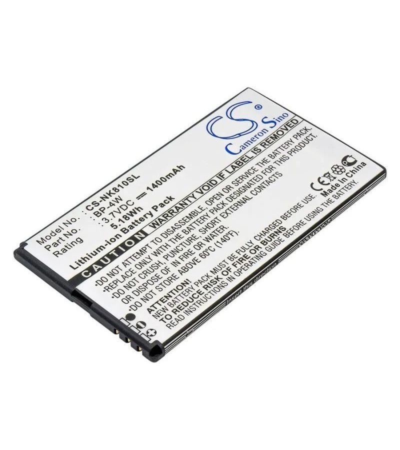 Аккумулятор CameronSino CS-NK810SL для Nokia Lumia 810, 822
Аккумулятор CameronSino CS-NK810SL для Nokia Lumia 810, 822