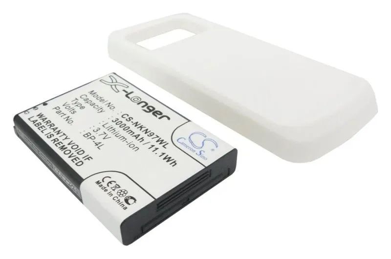 Аккумулятор CameronSino CS-NKN97WL для Nokia N97, белая крышка
Аккумулятор CameronSino CS-NKN97WL для Nokia N97, белая крышка