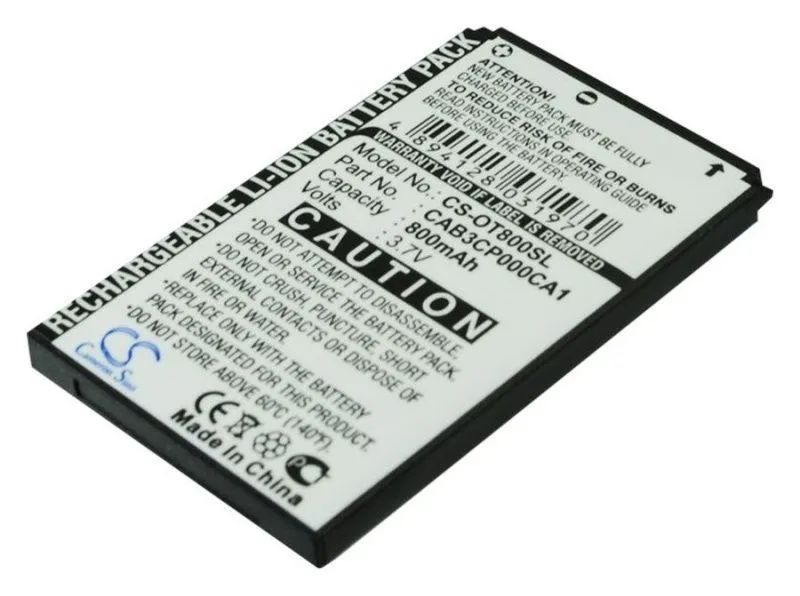Аккумулятор CameronSino CS-OT800SL для Alcatel One Touch 800, 802, 808
Аккумулятор CameronSino CS-OT800SL для Alcatel One Touch 800, 802, 808
