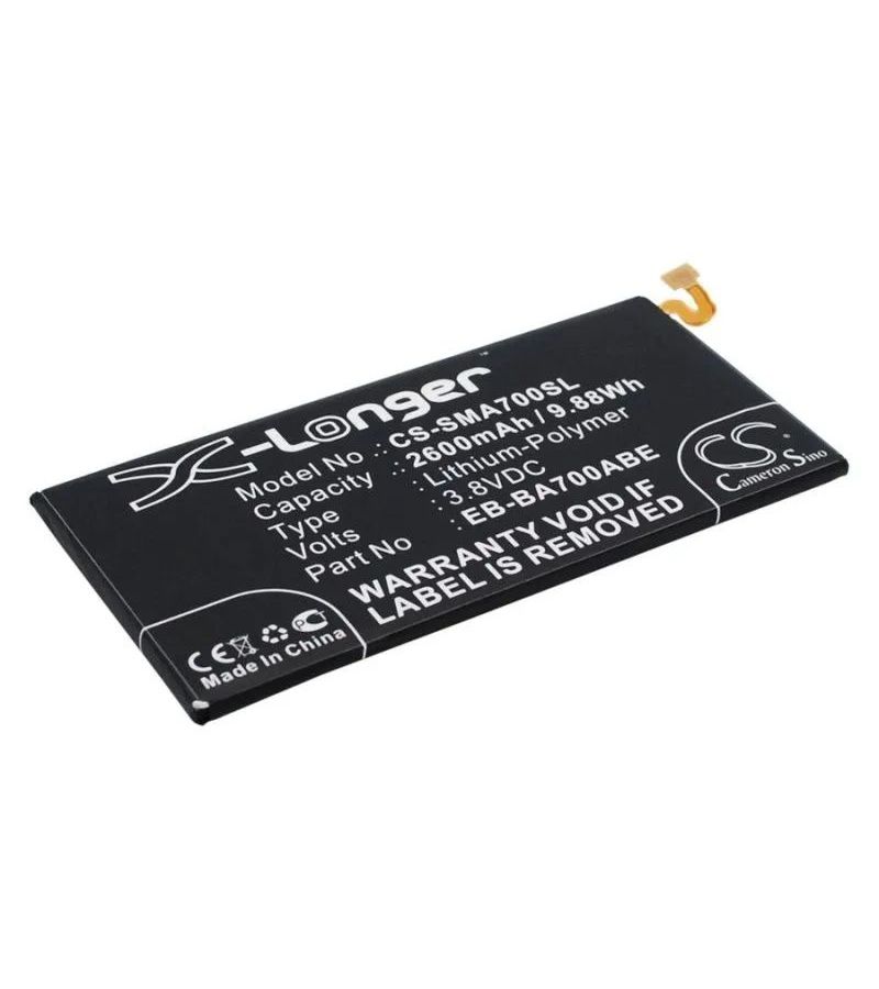 Аккумулятор CameronSino CS-SMA700SL для Samsung Galaxy A7 SM-A700F, SM-A700H
Аккумулятор CameronSino CS-SMA700SL для Samsung Galaxy A7 SM-A700F, SM-A700H