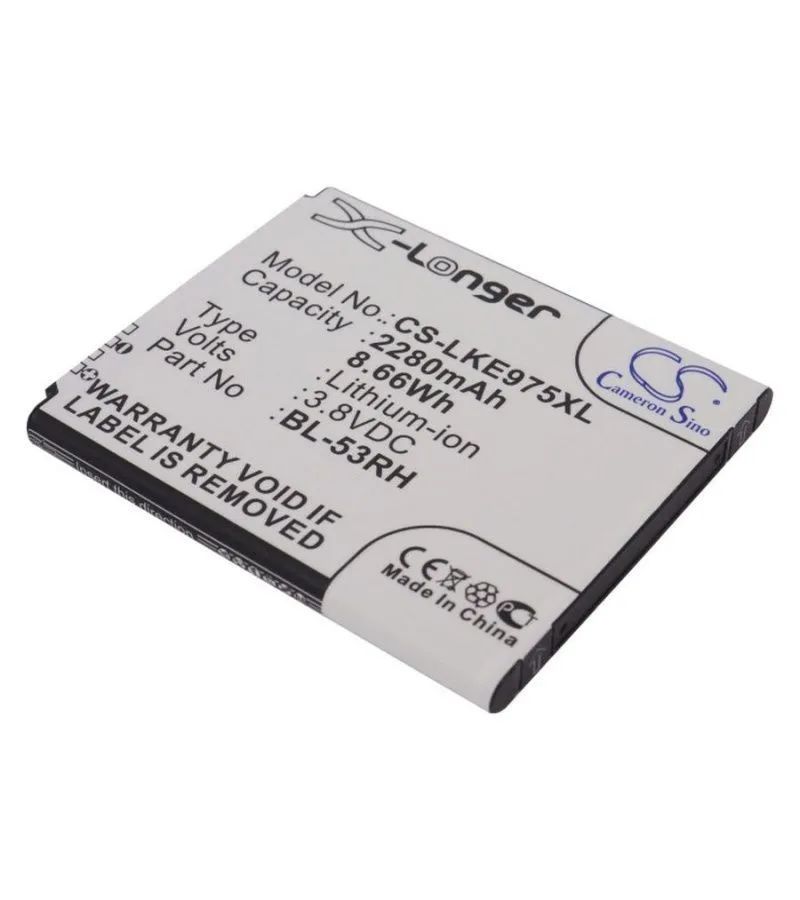 Аккумулятор CameronSino CS-LKE975XL для LG E975W Optimus GJ
Аккумулятор CameronSino CS-LKE975XL для LG E975W Optimus GJ