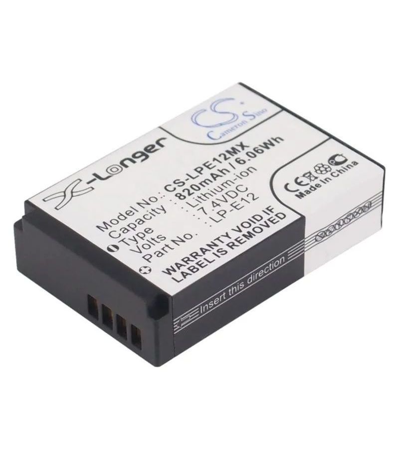 Аккумулятор CameronSino CS-LPE12MX для Canon EOS M
Аккумулятор CameronSino CS-LPE12MX для Canon EOS M