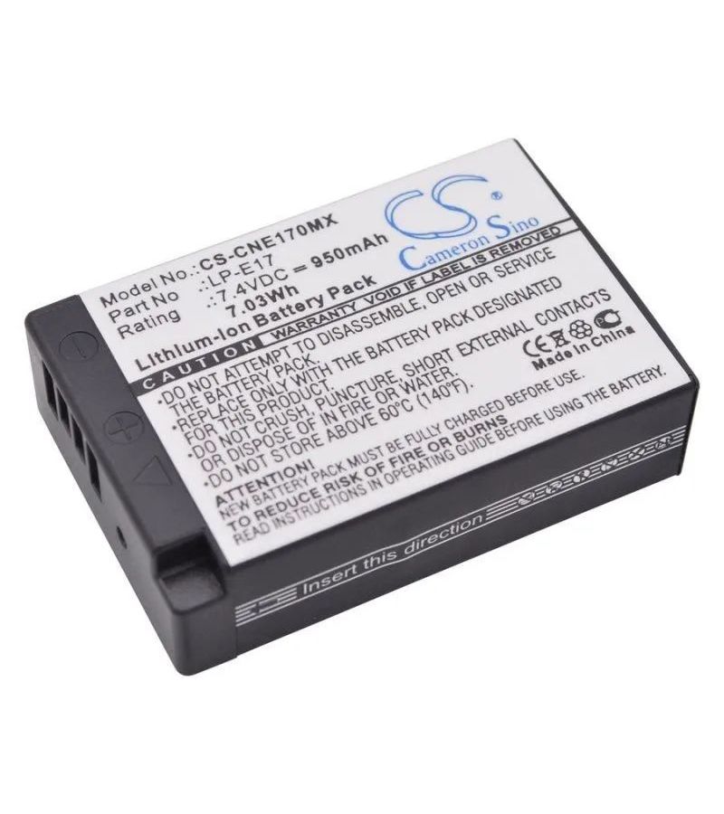 Аккумулятор CameronSino CS-CNE170MX для Canon EOS 750D, 760D, M3, M5
Аккумулятор CameronSino CS-CNE170MX для Canon EOS 750D, 760D, M3, M5