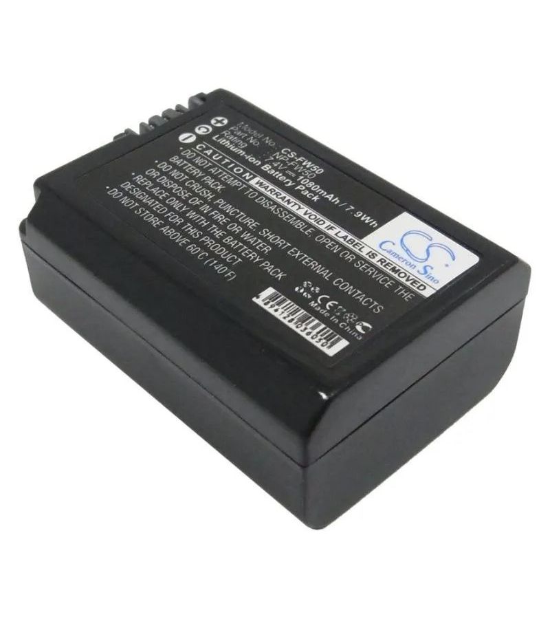 Аккумулятор CameronSino CS-FW50 для Sony Alpha NEX 5, p/n: NP-FW50
Аккумулятор CameronSino CS-FW50 для Sony Alpha NEX 5, p/n: NP-FW50