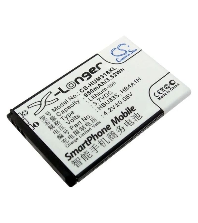 Аккумулятор CameronSino CS-HUM318XL для Huawei U121
Аккумулятор CameronSino CS-HUM318XL для Huawei U121