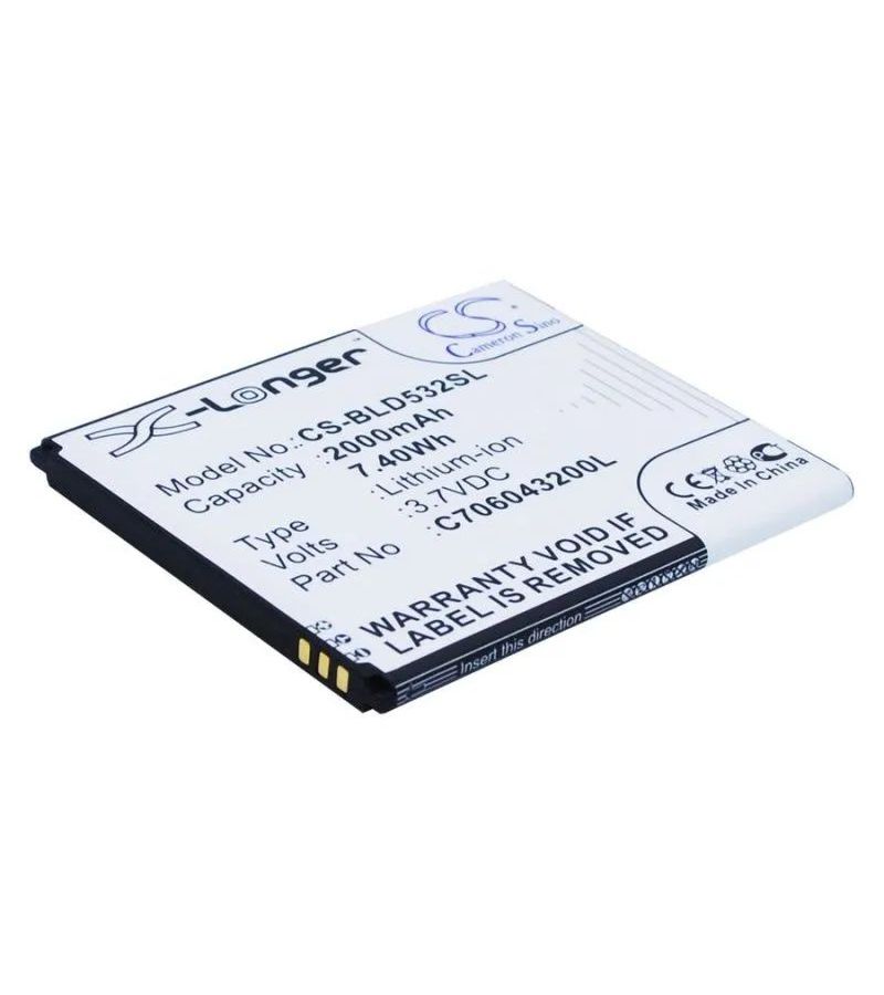 Аккумулятор CameronSino CS-BLD532SL для Explay Fresh, Micromax A120
Аккумулятор CameronSino CS-BLD532SL для Explay Fresh, Micromax A120