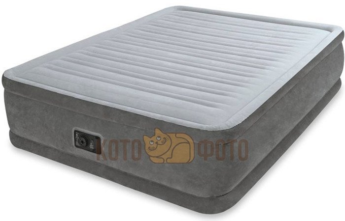 Кровать Intex 64414 Comfort-Plush Elevated, Queen, электрический насос кровать intex essential rest queen luchtbed надувная светло серый