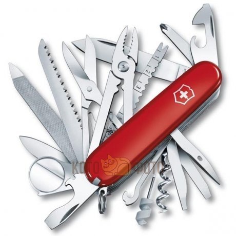 Нож Victorinox SwissChamp (1.6795.LB1) красный блистер - фото 1