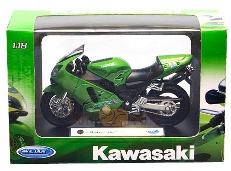 Модель мотоцикла Welly 1:18 motorcycle / Kawasaki 2001 NINJA ZX-12R - фото 2