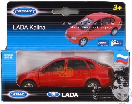 Модель машины Welly 1:34-39 Lada Kalina. - фото 2