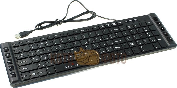 Клавиатура Oklick 530S черный USB slim Multimedia