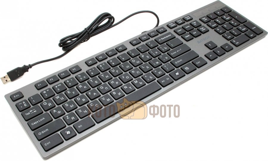Клавиатура A4Tech KV-300H серый/черный