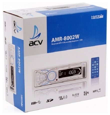 Аудио система ACV AMR-8002W съемная панель - фото 2