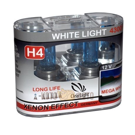 

Комплект ламп Clearlight H4 12V-60/55W WhiteLight (2 шт.) MLH4WL