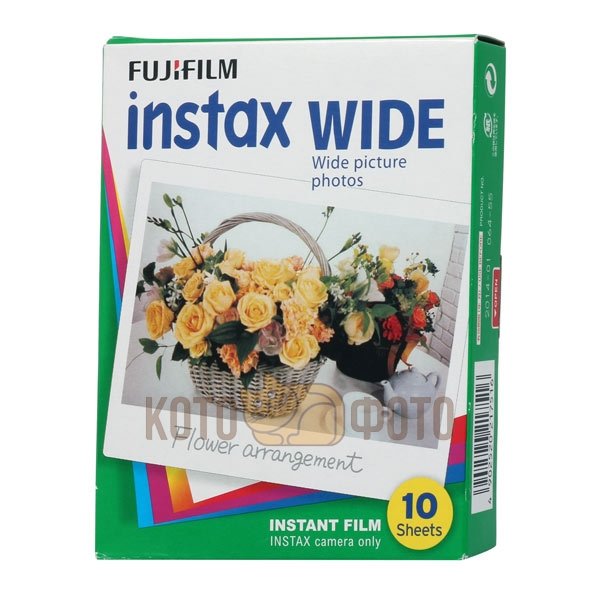 Фото - Картридж FUJIFILM Colorfilm Instax WIDE Glossy кассета 10 листов для INSTAX 300/210 (8.6x10.8см) фотоплёнка fujifilm colorfilm instax mini blue marble