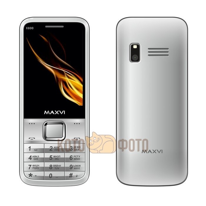 Мобильный телефон Maxvi X800 Silver