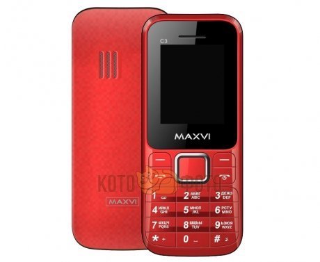 Сотовый телефон Maxvi C3 Red - фото 1