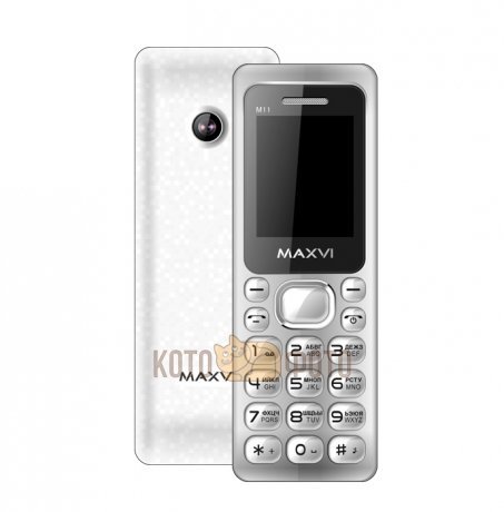Сотовый телефон Maxvi M11 Silver - фото 1