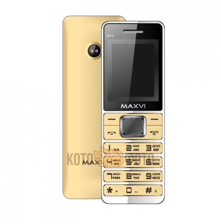 Сотовый телефон Maxvi M10 Gold - фото 1