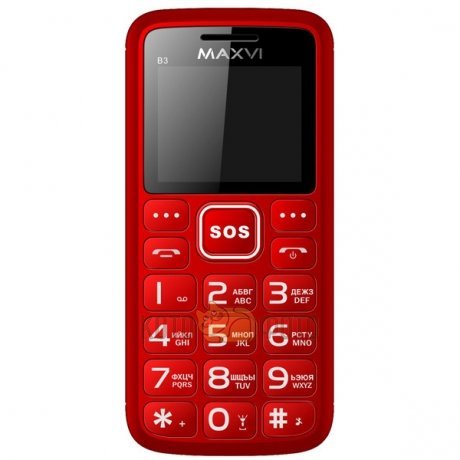 Сотовый телефон Maxvi B3 Red - фото 2