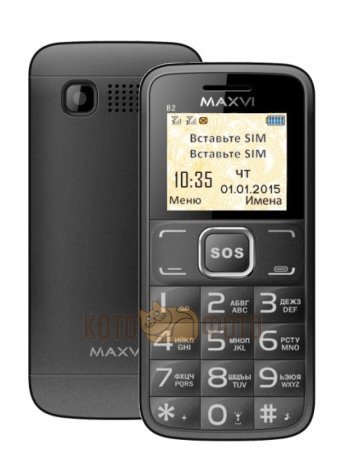 Сотовый телефон Maxvi B2 Black - фото 1