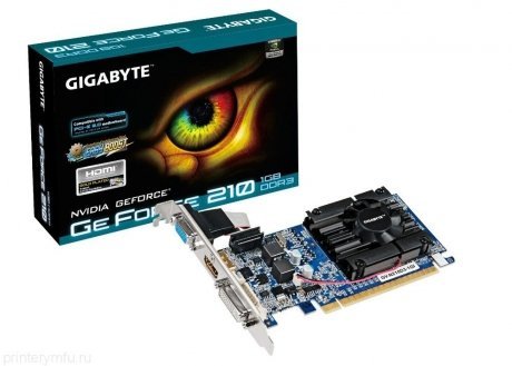 Видеокарта Gigabyte PCI-E GV-N210D3-1GI nVidia GeForce 210 1024Mb 64bit DDR3 590/1200 Ret - фото 2