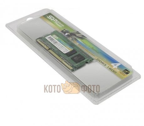 Память Silicon Power SO-DIMM DDR3 4Gb 1600MHz Ret (SP004GBSTU160N02) - фото 1