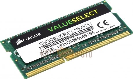 Память Corsair SO-DIMM DDR3L 8Gb PC3-12800 1600MHz (CMSO8GX3M1C1600C11) RTL - фото 2