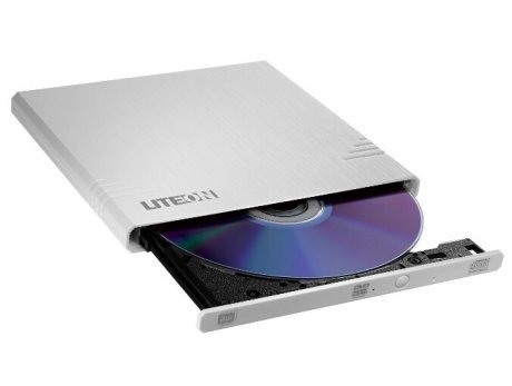 Привод оптический DVD-RW Lite-On eBAU108 белый USB slim внешний RTL - фото 1