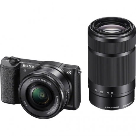 Цифровой фотоаппарат Sony Alpha A5100 Kit 16-50, 55-210 mm Black - фото 1