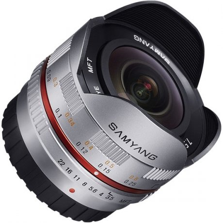 Объектив Samyang MF 7.5 mm F/3.5 Fish-eye UMC for Micro 4/3 Silver - фото 1