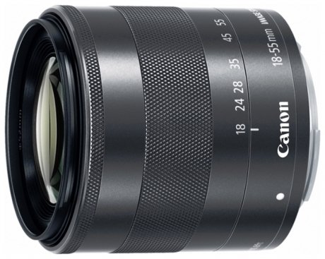 Объектив Canon EF-M 18-55мм f/3.5-5.6 черный STM (5984B005)  - фото 1