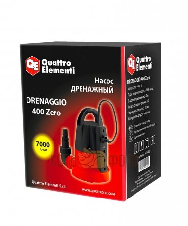 Насос дренажный Quattro Elementi Drenaggio 400 Zero - фото 2