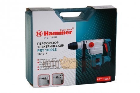 Перфоратор Hammer Premium PRT1100LE 1100Вт SDS-MAX 38мм 470об/мин 9,0Дж 2 режима кейс - фото 3