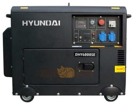 Электрогенератор дизельный Hyundai DHY6000SE - фото 1